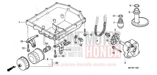 POMPE A HUILE VTR1000SP5 de 2005